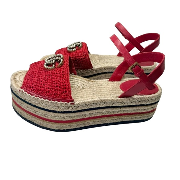New GUCCI
Lilibeth Gg Platform Espadrille Sandal - Picture 3 of 8